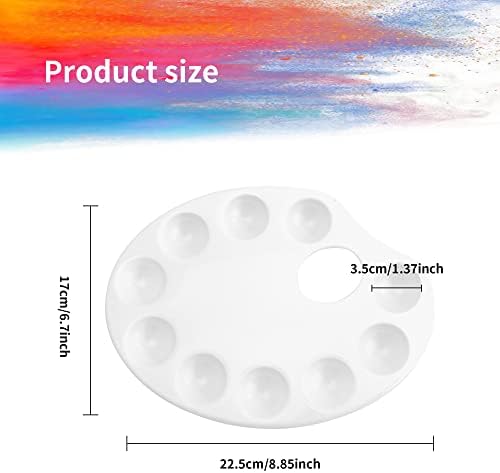 30 Pack 11 Well White Plastic Paint Palettes for Artists