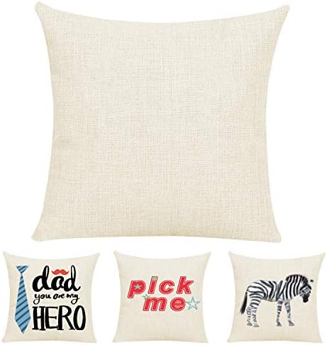 JUSTRY 8PCS Sublimation Blanks Pillow Cases 16x16 Inch