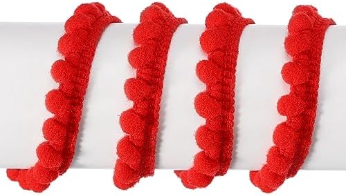 Uxcell 10 Yards Pom Pom Fringe Trim Ribbon