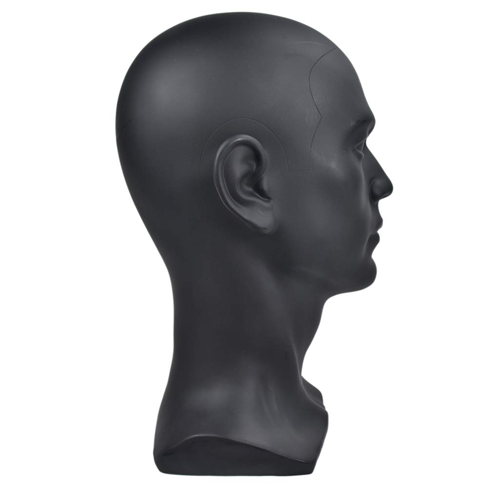 PVC Mannequin Head Black Male Display Model