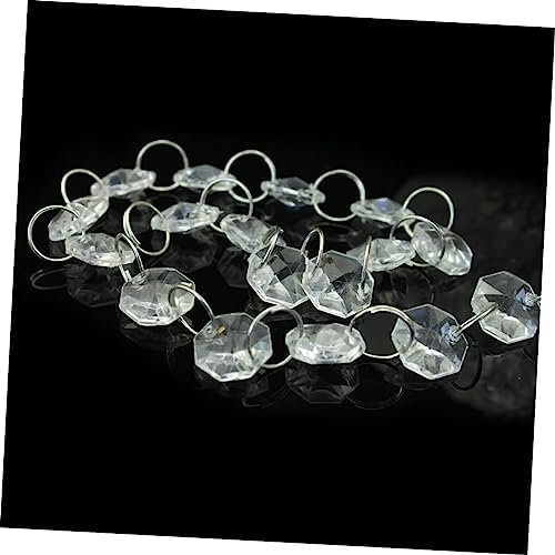 NUOBESTY 10m Bead Curtain 14mm Acrylic Clear Beads