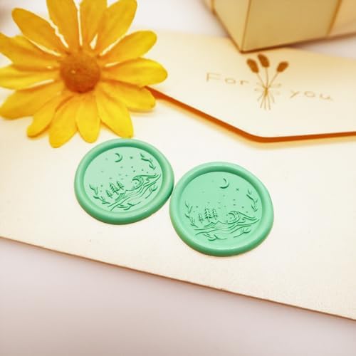 QINGNING Wax Seal Sticker 50Pcs for Envelopes and Invitations