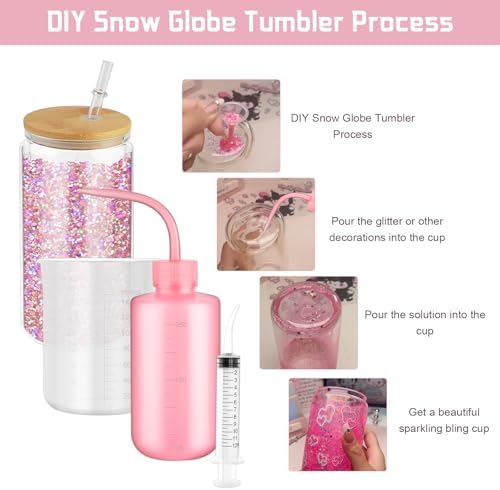 VEEVIIY 11 Piece Snow Globe Tumbler DIY Kit