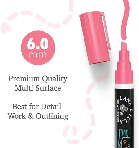 LANA LUCA Liquid Chalk Markers for Blackboards 8 Pack