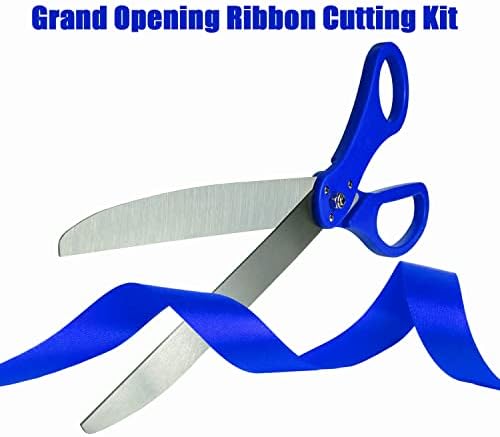 Grand Opening Blue Ribbon Cutting Kit with Decorations