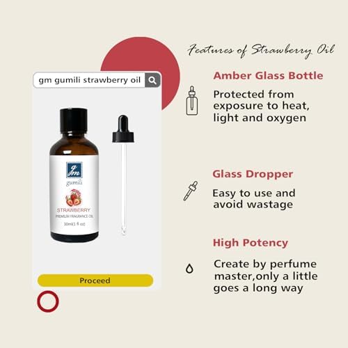 Strawberry Fragrance Oil - 1 oz for Candles Soaps Diffusers