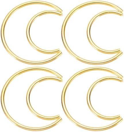 PATIKIL 2 Inch Gold Dream Catcher Hoop Rings 4 Pcs