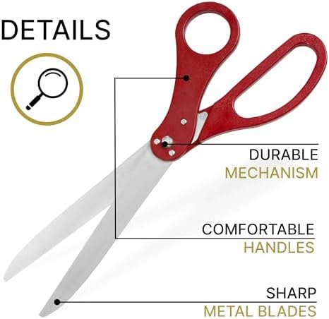 Big Ribbon Cutting Ceremony Kit 30 Inch Red Scissors