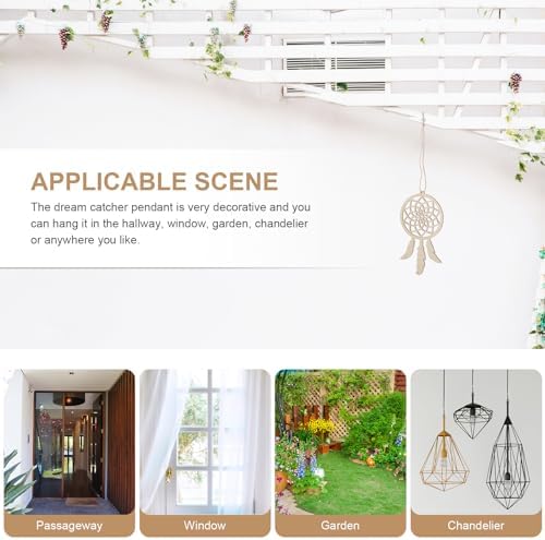 Garneck 20 Pcs Mini Dream Catcher Wood Craft DIY Kit