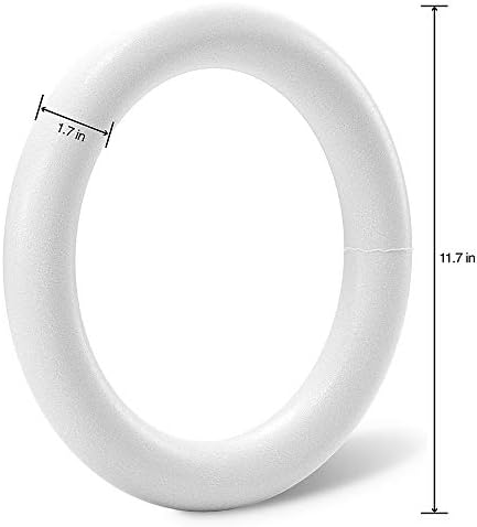 FloraCraft Extruded Craft Foam Wreath 17x117 Inch White