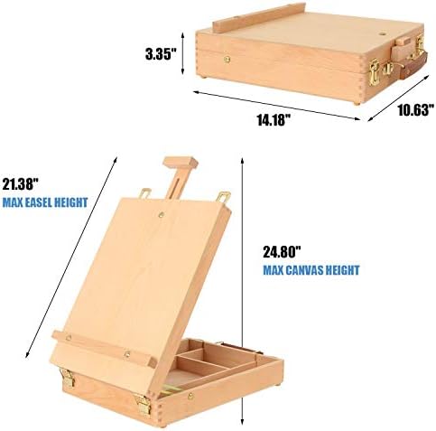 Kuyal Table Top Painting Easel with Storage Box