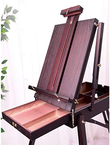 Wood Painting Stand with Adjustable Drawer