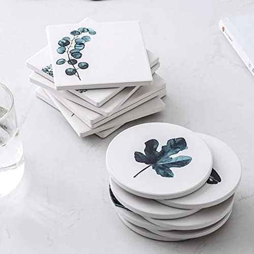 HooAMI Sublimation Coasters 6pcs Hexagon Ceramic with Cork Backing Pads