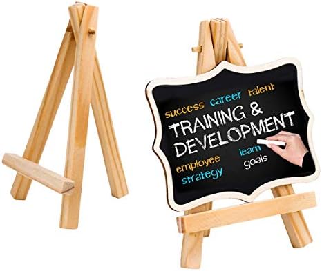 Onwon 12 Pcs 625 Inch Mini Wood Display Easel