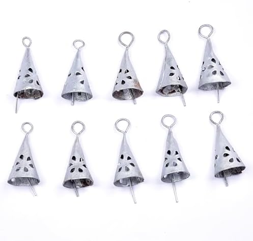 10 Pcs Silver Metal Tin Bells for Christmas Decorations