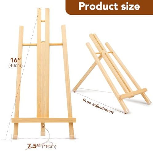 AROIC 8 Pack 15 Inch Wood Easels for Art and Crafts