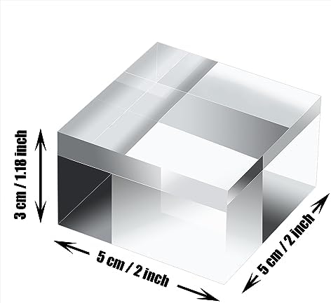 Mini Skater 2pcs Acrylic Display Blocks for Jewelry and Ring Showcase