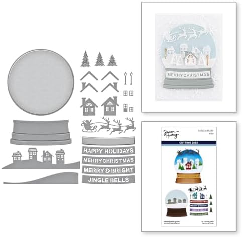 Spellbinders Snow Globe Etched Dies by Simon Hurley Metal