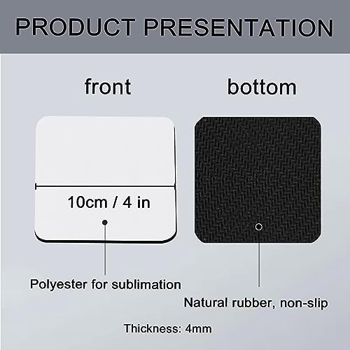 100PCS Sublimation Blank Coasters Heat Press Mats