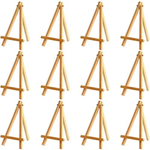 Onwon 12 Pcs 625 Inch Mini Wood Display Easel
