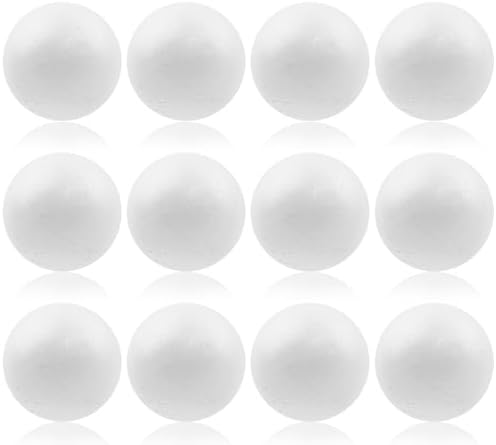 12 Pack 4-Inch Foam Balls for Crafts and DIY Projects