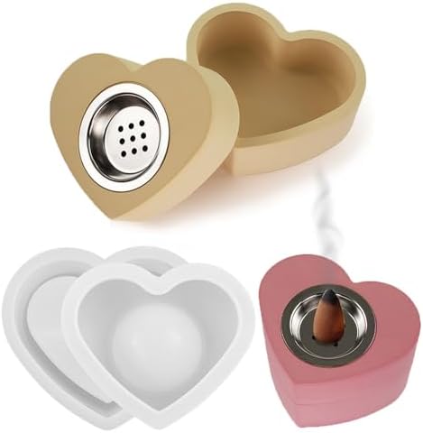 Heart Shaped Incense Holder Resin Silicone Mold Set