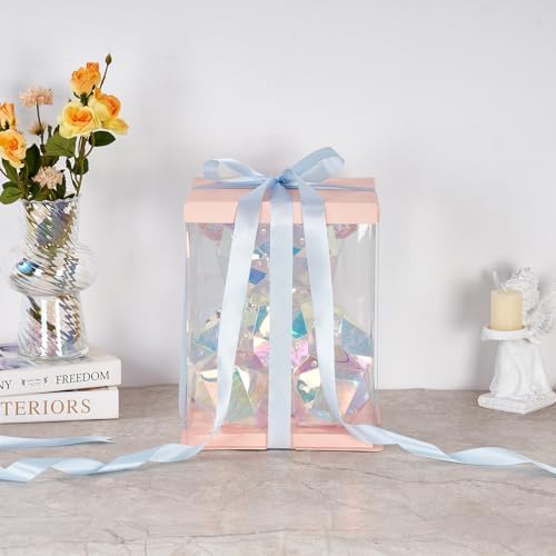 Light Blue Satin Ribbon 1 Inch 50 Yards for Crafts and Gifts