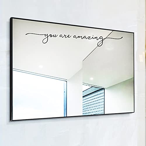 You Are Amazing Mirror Sticker 17x2 Inch Black Vinyl Wall Decal