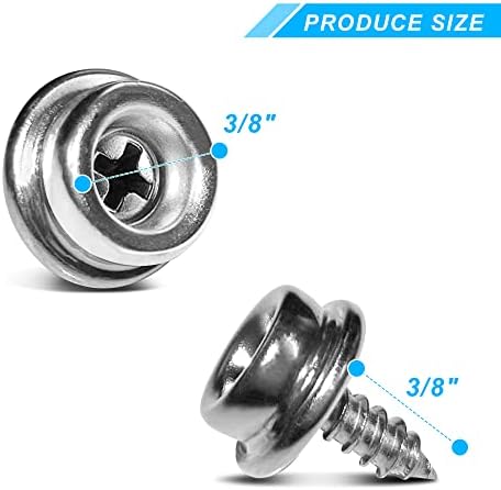 YeeBeny 50PCS 38 Stainless Steel Stud Snaps