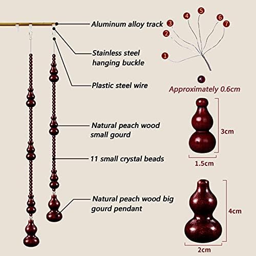 Natural Wooden Beads Door String Handmade Peach Wood Beaded Curtain