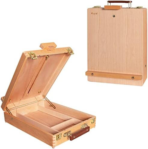 Kuyal Table Top Painting Easel with Storage Box