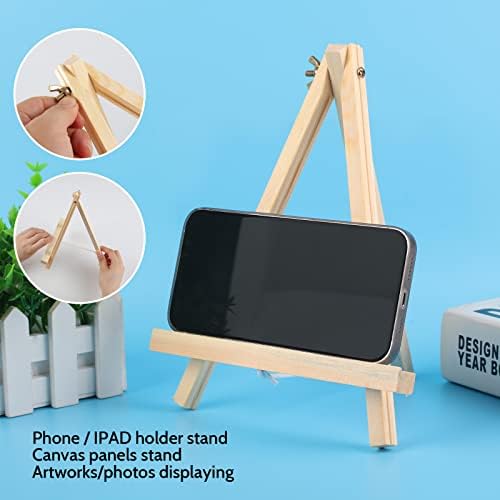 6PCS Wood Easels 9 Inches Tabletop Easels for Painting and Art