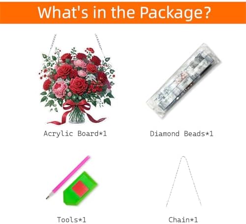 VODAPYC Rose Diamond Art Hanging Kit for Adults