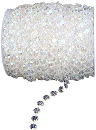NUOBESTY 10m Bead Curtain 14mm Acrylic Clear Beads