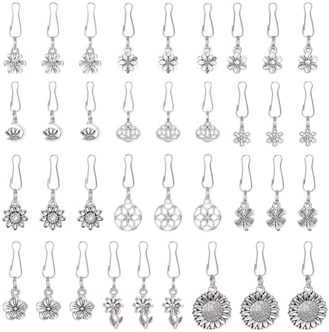 DICOSMETIC 72Pcs 12 Styles Zipper Pull Charms