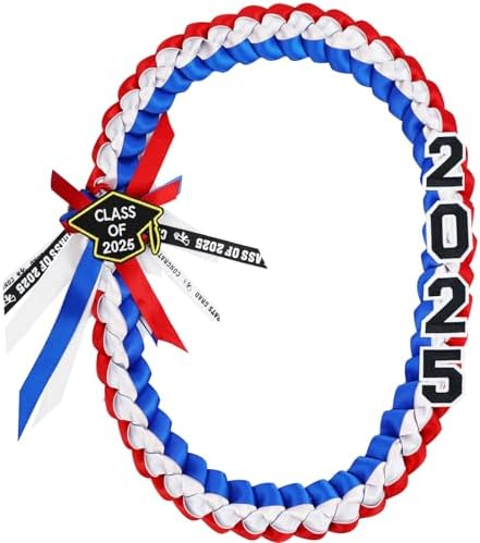 2025 Graduation Honor Ribbon Lei Braided Necklace