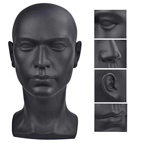 PVC Mannequin Head Black Male Display Model
