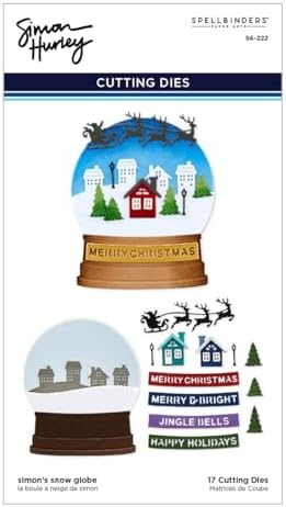 Spellbinders Snow Globe Etched Dies by Simon Hurley Metal