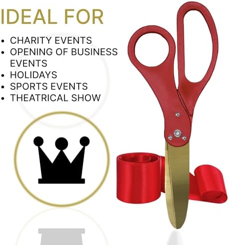 Red Ribbon Cutting Ceremony Kit with 20 Scissors