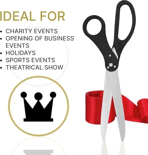 Giant Ribbon Cutting Ceremony Kit Black Scissors Red Ribbon