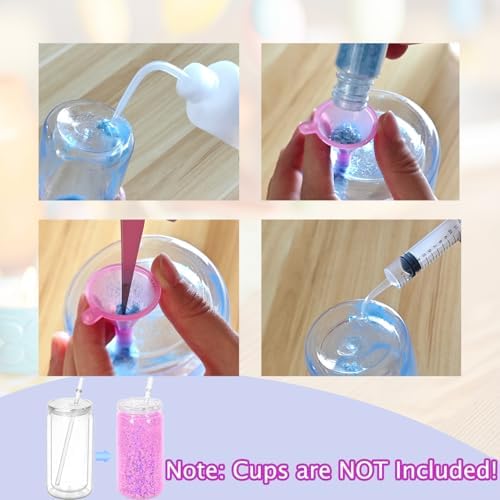 12 Piece Snow Globe Tumbler Making Kit for DIY Glitter Snow Globes