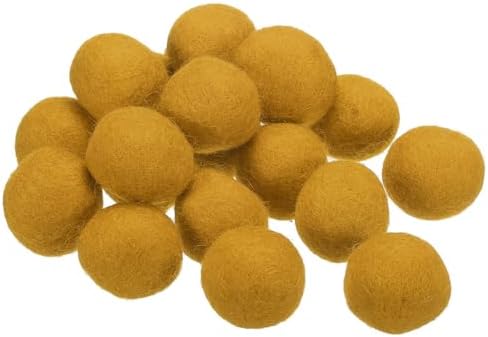 PATIKIL Wool Felt Balls Light Yellow 3cm Pack of 20