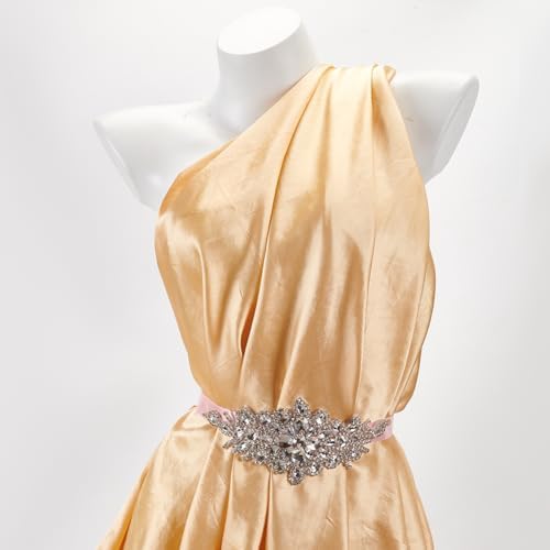Fingerinspire 2pcs Rhinestone Applique for Wedding Dress
