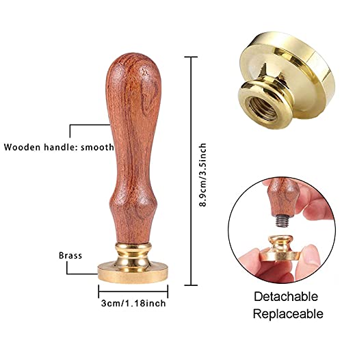 CRASPIRE Castle Wax Seal Stamp with Wooden Handle