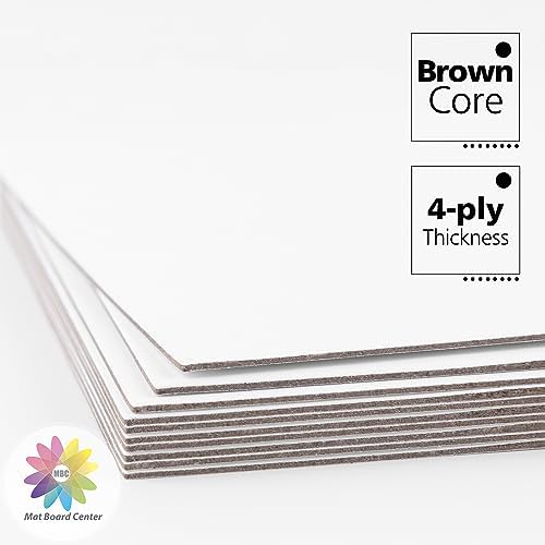 Mat Board Center 25 Pack 12x16 White Backing Boards