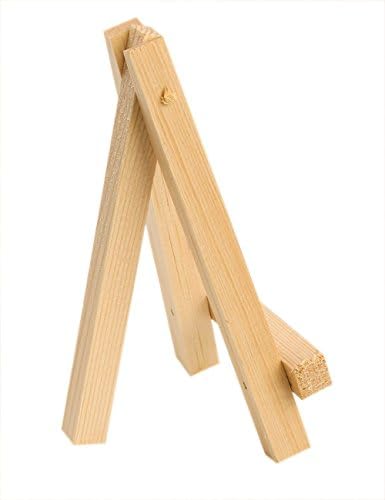 Retzjorv 10 Pcs Wooden Mini Easel Display Stand