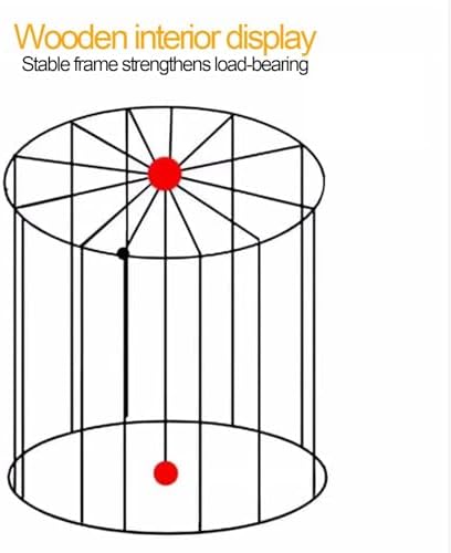 Wooden Round Cylinder Display Pedestal Holder