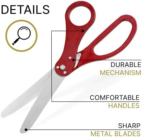 Red Ribbon Cutting Ceremony Kit 20 Inch Scissors