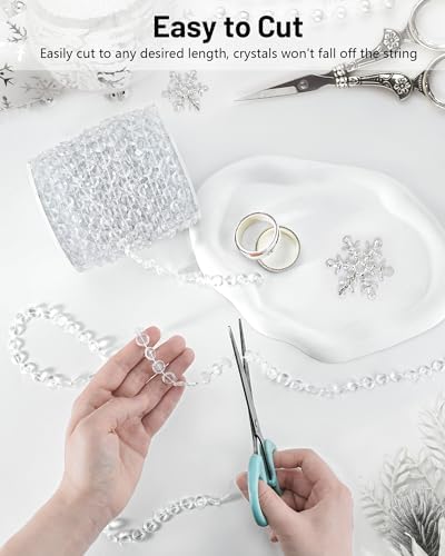 99FT Acrylic Crystal Garland for Wedding and Party Decor