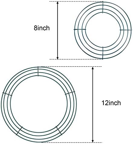 Sumind 2 Pack Green Metal Wreath Frames for DIY Crafts